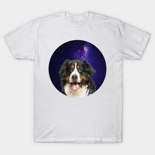 funny bernese mountain dog lover face dog galaxy T-Shirt by T-shirt verkaufen